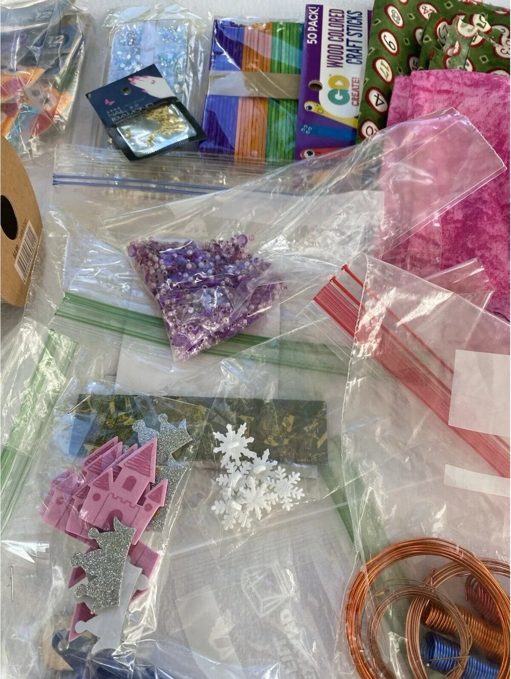 Lot of Mixed Craft Supplies Assorted Miscellaneous Crafting Items